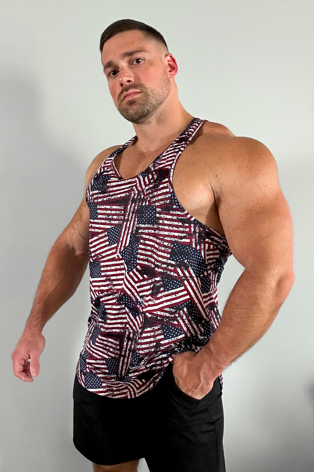 Graphic Muscle Stringer - USA Flag