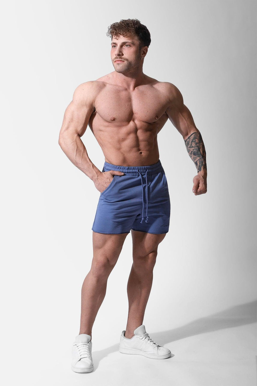 Motion 5'' Varsity Sweat Shorts - Steel Blue - Jed North