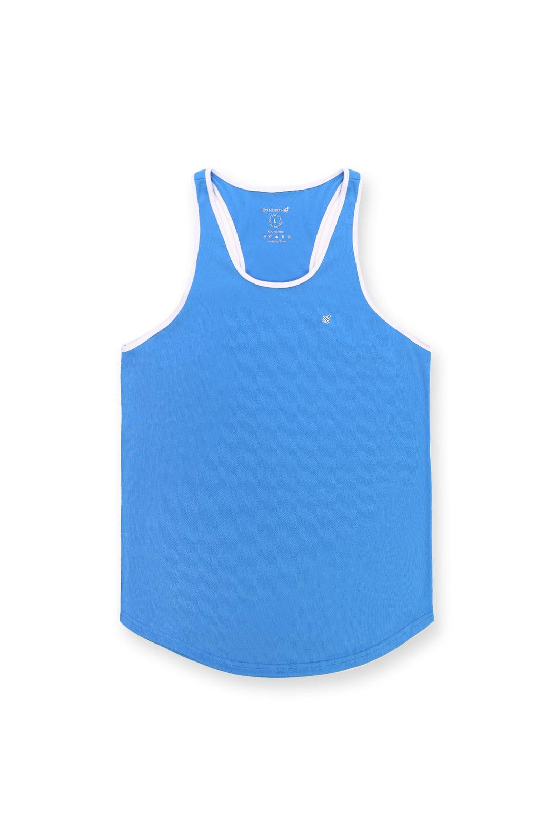 Fast-Dry Bodybuilding Workout Stringer - Blue with White