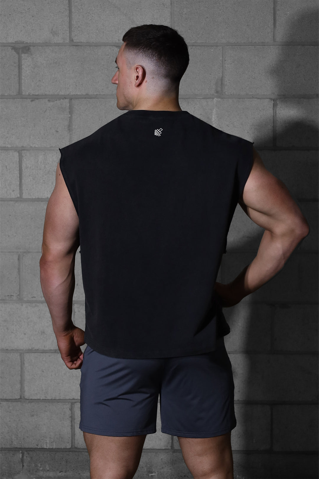 Box Cut Muscle Tee - Black