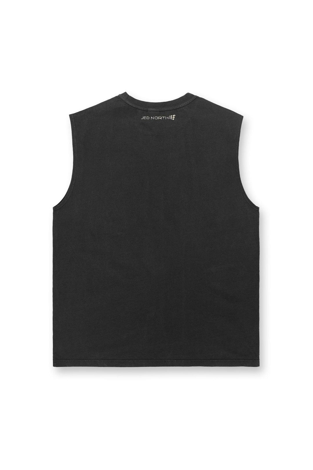 Retro Oversized Muscle Tee - Washed Black