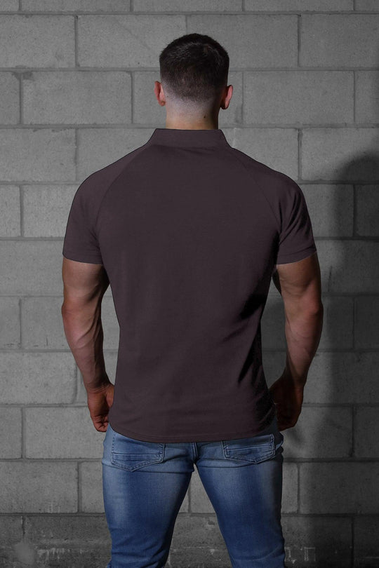 Muscle Fit All-Day Polo T-Shirt - Steel Gray