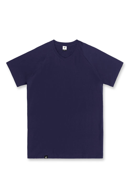 V Neck Muscle-Fit T-Shirt - Navy