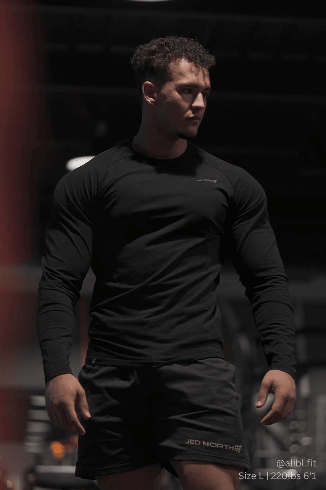 Titan Muscle-Fit Long Sleeve T-Shirt - Black