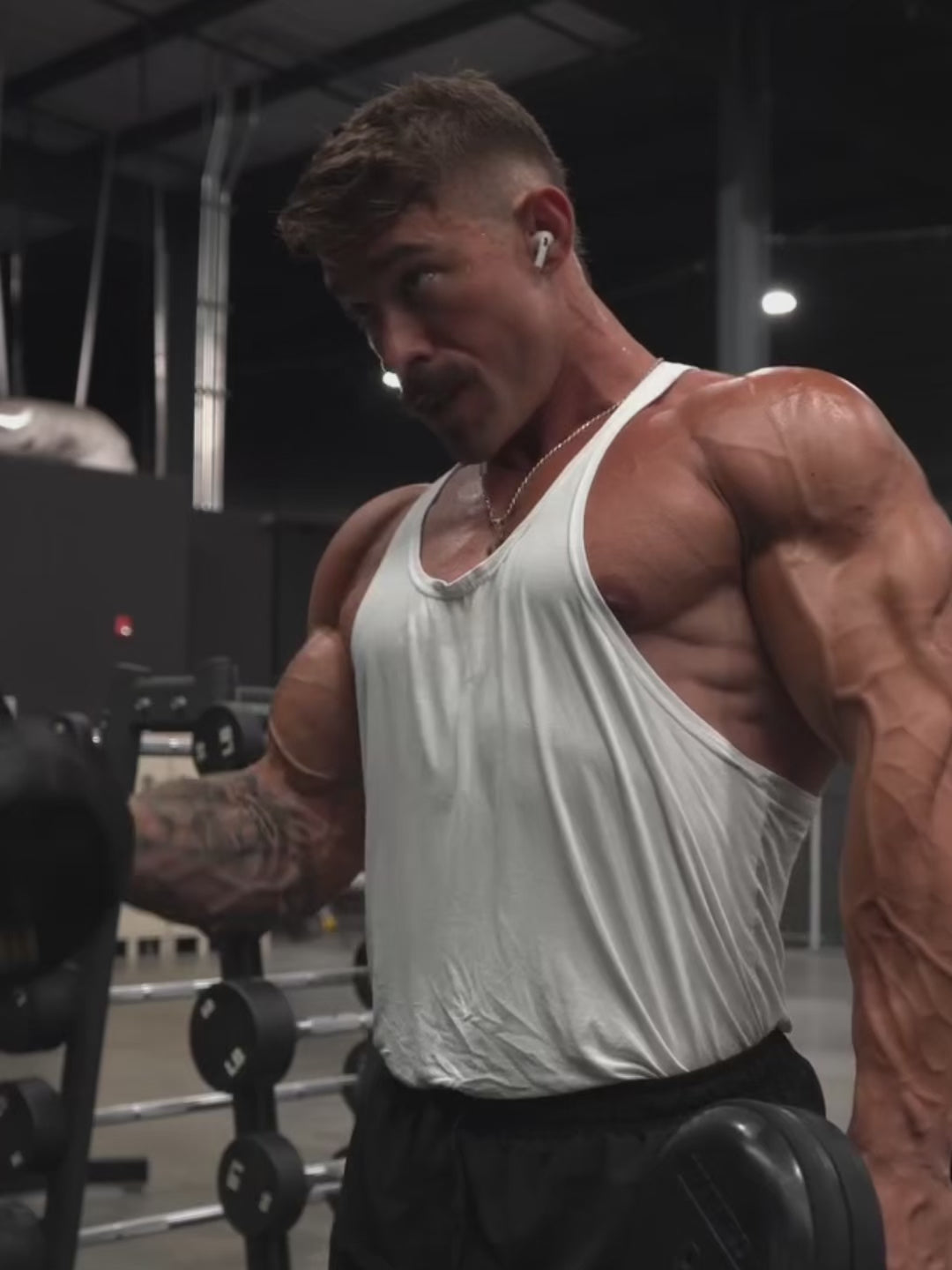 Classic Bodybuilding Racerback Stringer - White