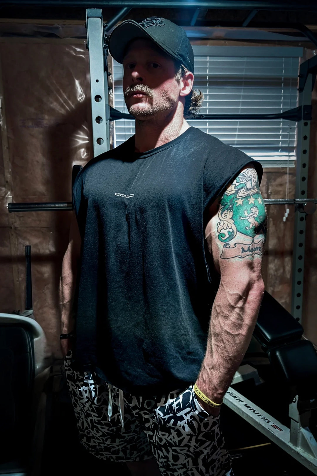 Box Cut Muscle Tee - Black