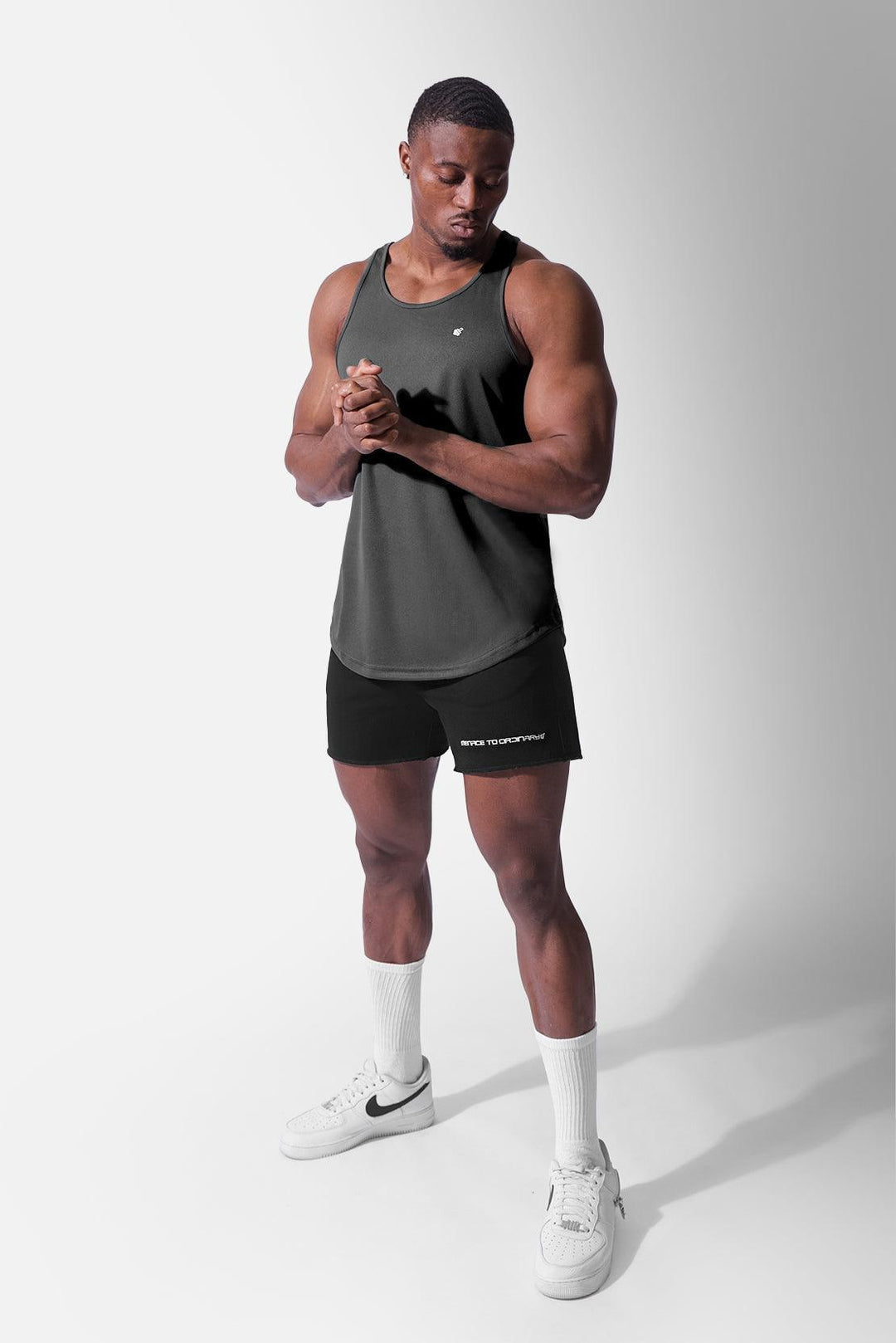 Dri-Fit Workout Bodybuilding Stringer - Dark Gray - Jed North