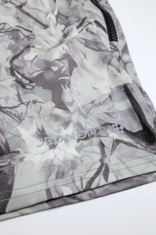 Agile Bodybuilding 4'' Shorts w Zipper Pockets - Leaf Camo