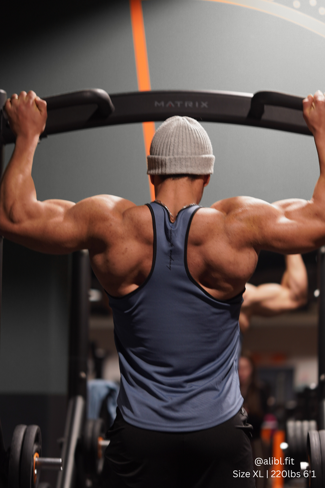 Fast-Dry Bodybuilding Workout Stringer - Gray with Black