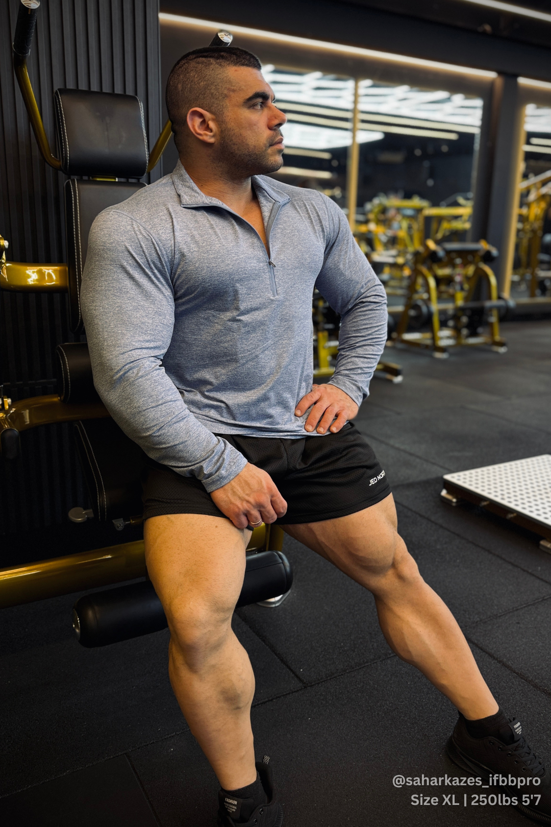 Quarter-Zip Training Long Sleeve - Heather Blue