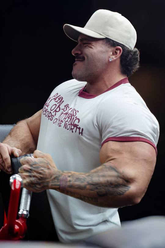 Muscle-Fit Ringer Tee - White w/ Red Trim