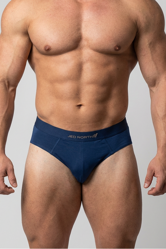 Men's Athletic Seamless Briefs 2-Pack - Black & Navy