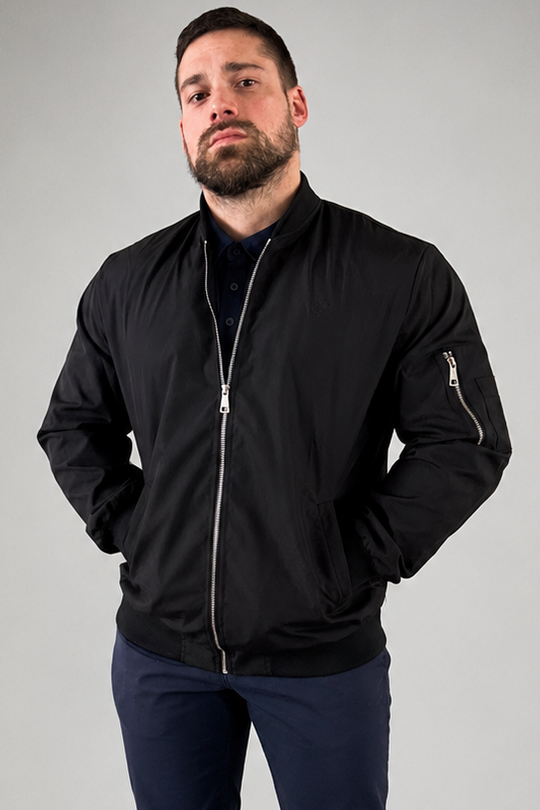 Men's Premium Bomber Jacket - Black