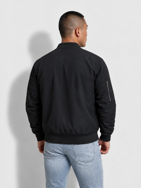 Men's Premium Bomber Jacket - Black