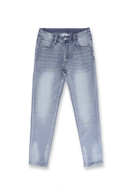 Men's Premium Fitted Stretchy Jeans - Faded Blue