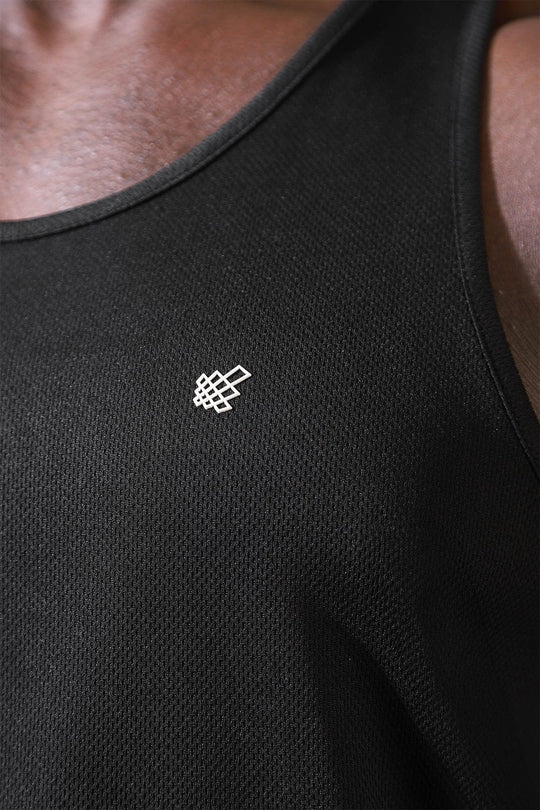 Fast-Dry Bodybuilding Workout Stringer - Black - Jed North