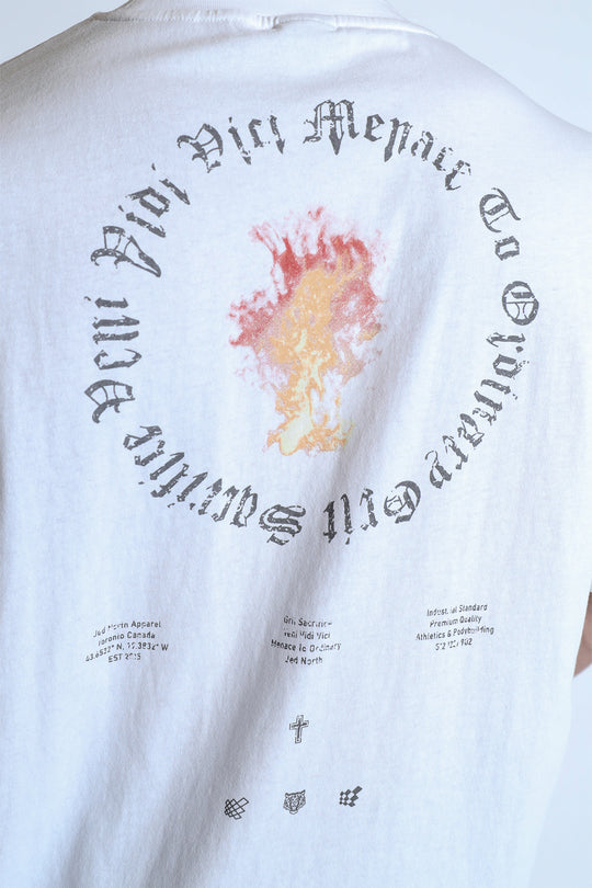 Vintage Oversized T-Shirt - Ring of Fire White