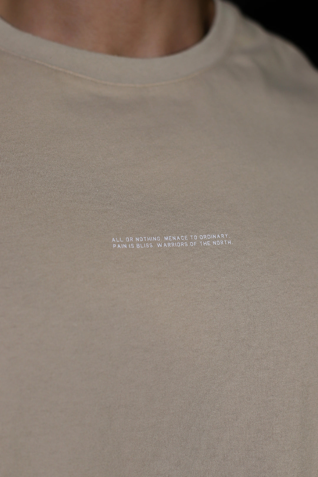 Box Cut Muscle Tee - Light Khaki