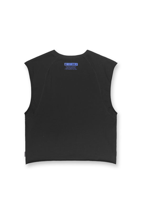 Raglan Sleeveless Muscle Tank - All Black