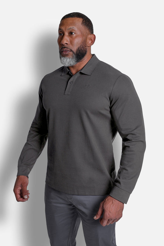 Polo Button-Up Longsleeve - Cool Olive