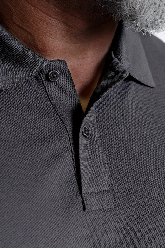 Polo Button-Up Longsleeve - Cool Olive