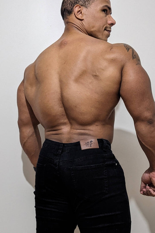 Men's Fitted Stretchy Pants - Black