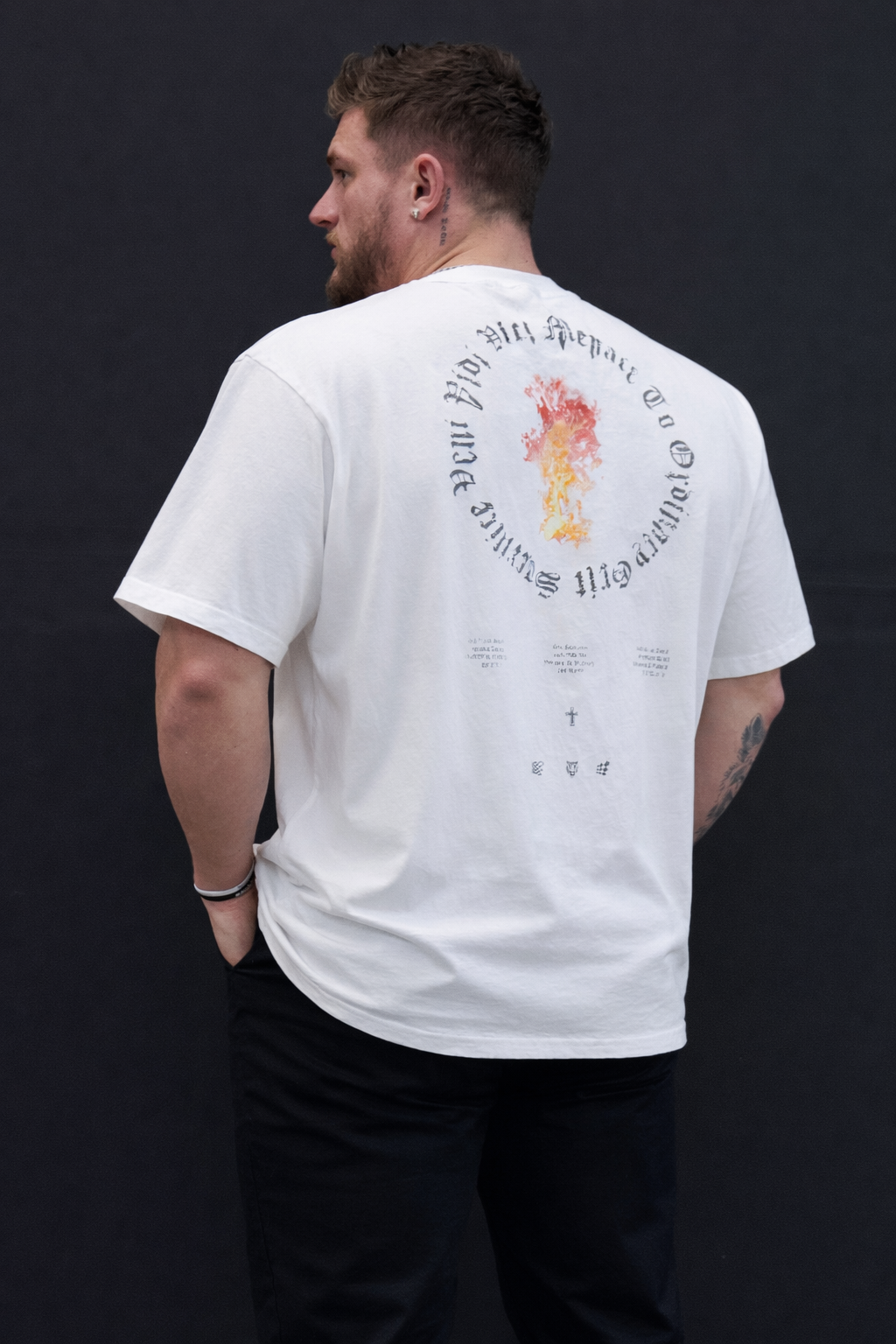 Vintage Oversized T-Shirt - Ring of Fire White