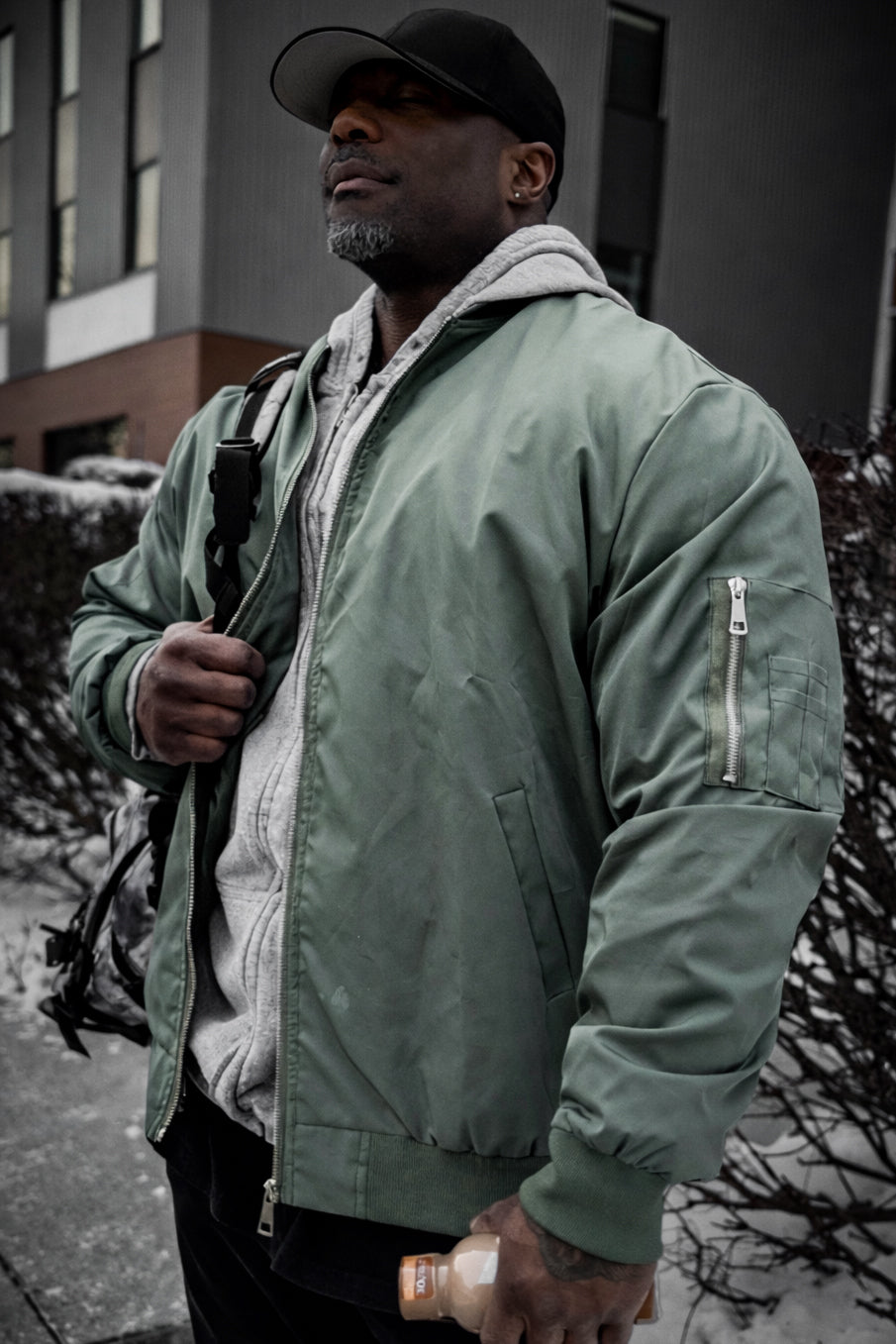 Northbound Water Resistant Bomber Jacket - Olive