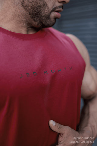 Apollo Men's Sleeveless Training Tee - Crimson Red